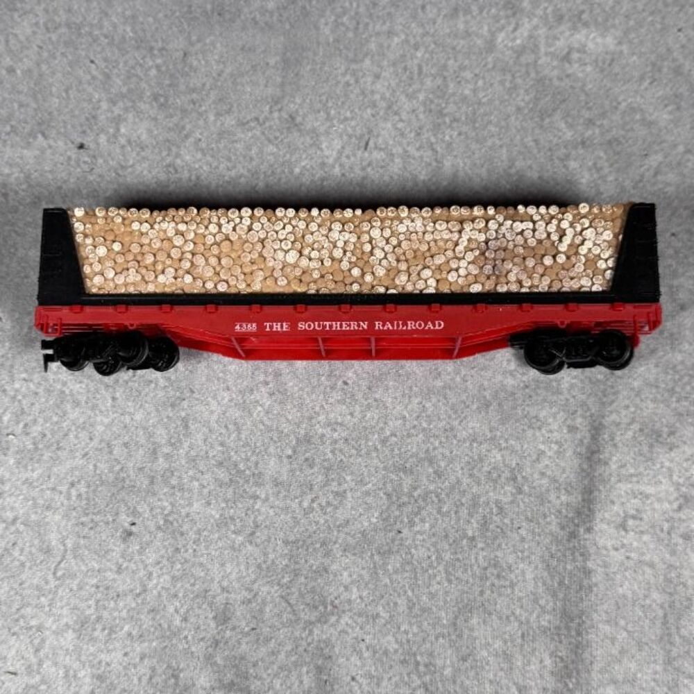 VTG Tyco HO Scale Southern Railroad Pulpwood Bulkhead Flat Car #4365 For Parts